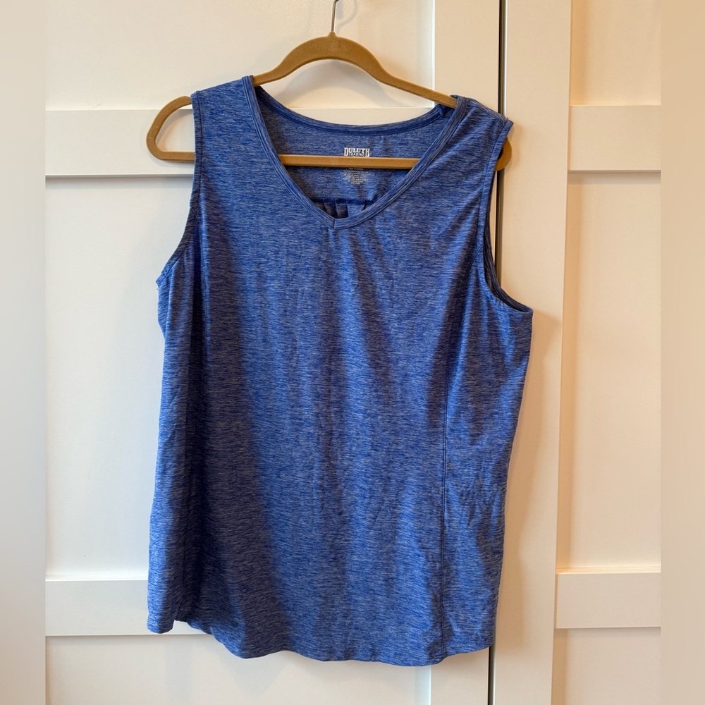 Duluth Trading Co Blue Heather Tank Top